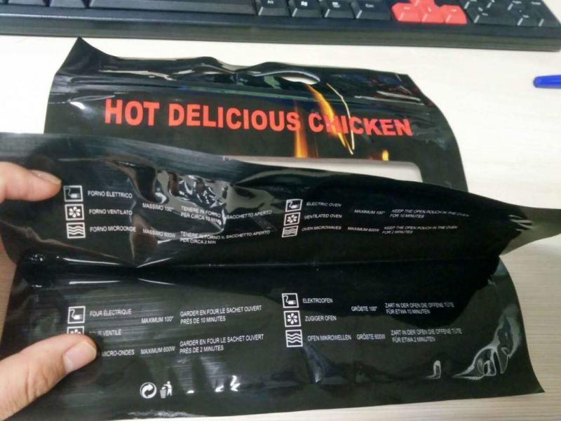 Microwave Safe Hot Chicken Packaging Bag with Clear Window