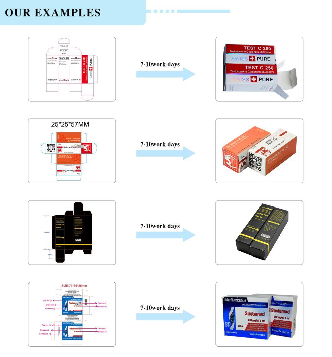 High Quality Custom HGH Paper Boxes for 10iu / Vial Somatotropin Human Growth H Ormone 191AA