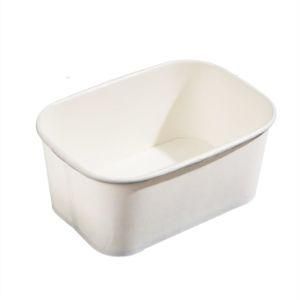 500ml / 750ml / 1000ml Kraft Rectangle Food Boxes with Pet Clear Lid, PP Lid, Paper Lid