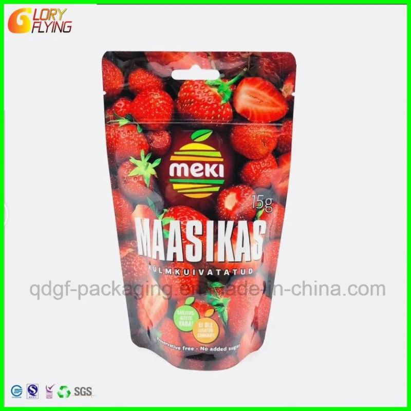 Food Packaging Plastic Bag with Zipper for Packing Berry Fruits/Standing Bag