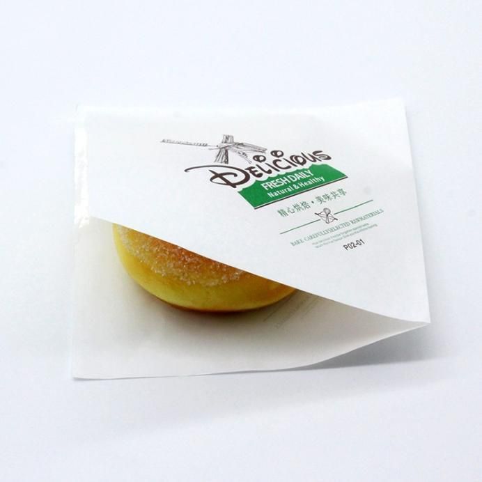 Food Grade Oil Proof Triangle Sandwich Paper Donut Printed Bags Paper Sleeve Bags