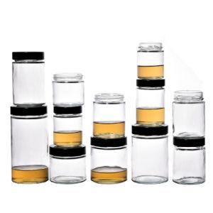 Factory Price Smooth Kitchenware Multiple Capacities Empty Clear Round Practical Glass Food Jar