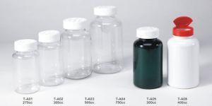 Wholesale Plastic Pet Clear Container Capsule Bottle with Lid