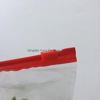 PE Food Storage Quart Bag Slider Zipper Easy Open Grip Seal Leakproof Food Packing Storage Ziplock Slider Bag