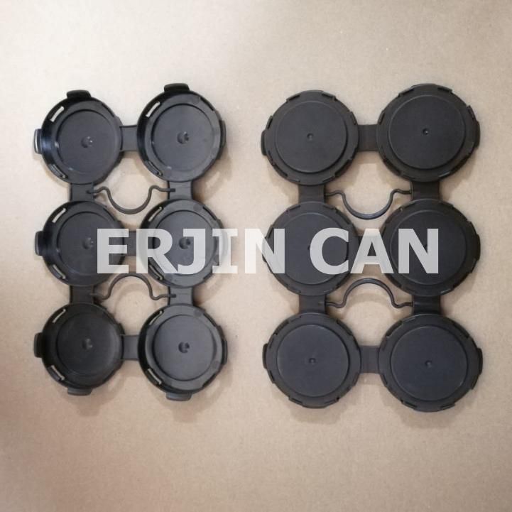 Erjin Six Pack Beer Can Holder 6 Pack Black Handle