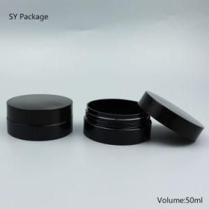 50 Ml Black Empty Pet Cosmetic Cream Plastic Pet Jar Manufacturers