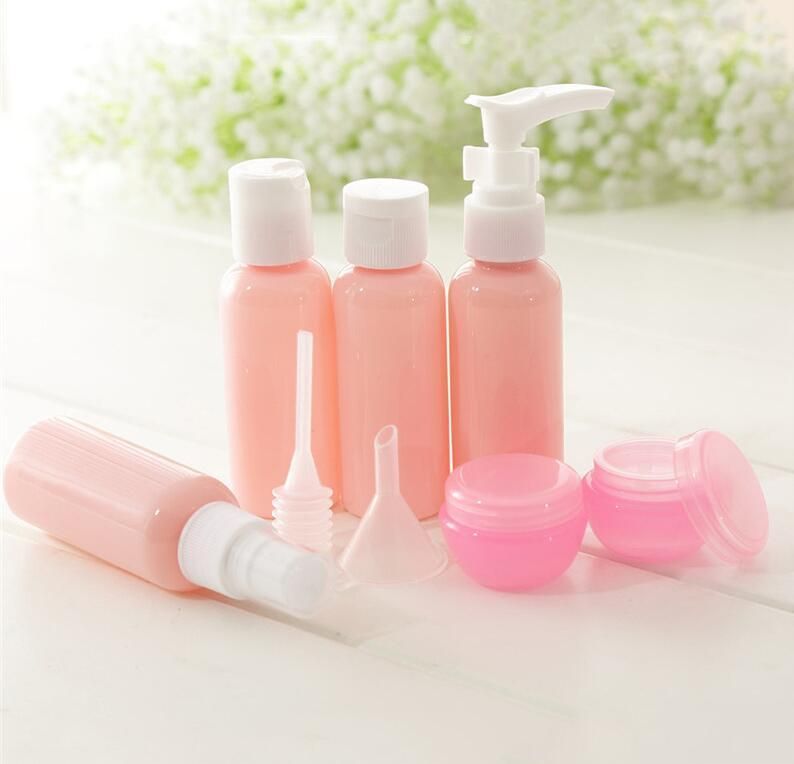 Refillable Travel Bottles Set Package Cosmetics Bottles Plastic Pressing Spray Bottle Makeup Tools Kit for Travel Vaporizer