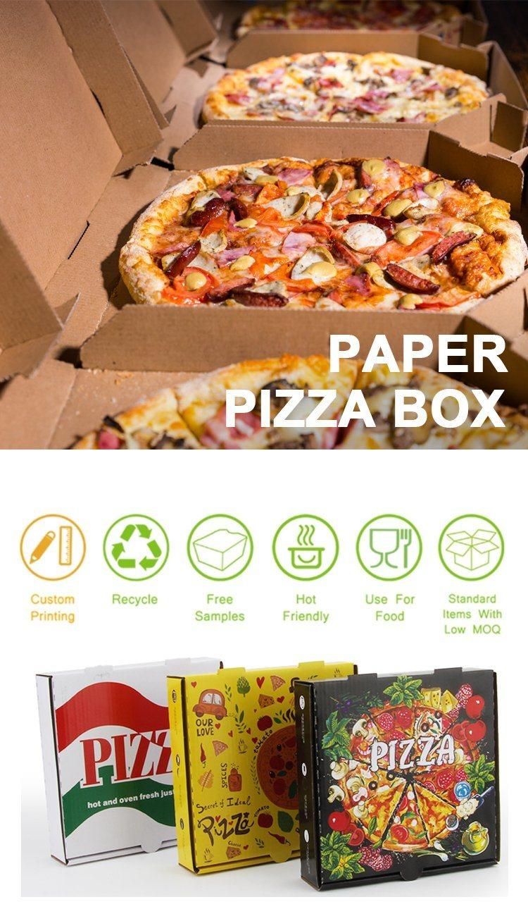 Wholesale Pizza Box Package Carton Supplier Custom Design Printed Packing Bulk Cheap Pizza Boxes