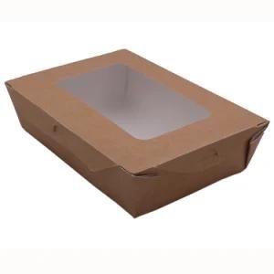 New Products Disposable Kraft Paper Food Boxes Biodegradable Paper Lunch Rice Box