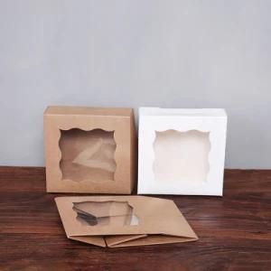 Wholesale Auto Pop up Cake Packing White Card Muffin Box