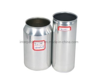330ml Sleek Customized Aluminum Cans with Easy Open Lids for Beer Juice Beverage