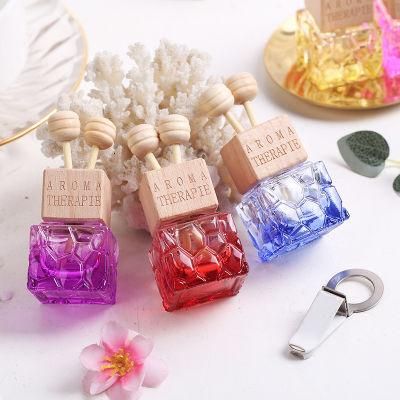10ml Car Essential Oil Diffuser Car Air Freshener Vent Decoration Glass Bottle Perfume Diffuser Vials for Aromatherapy Fragrance Ornament