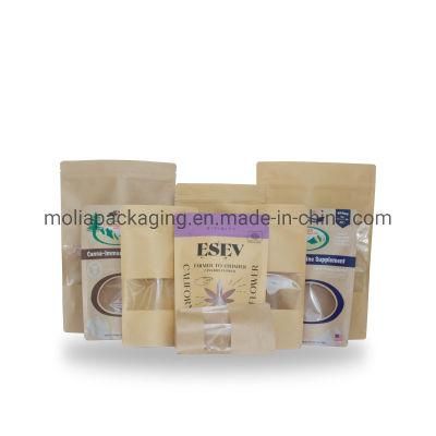 Press to Pull Child Resistance Biodegradable Material Stand up Pouches