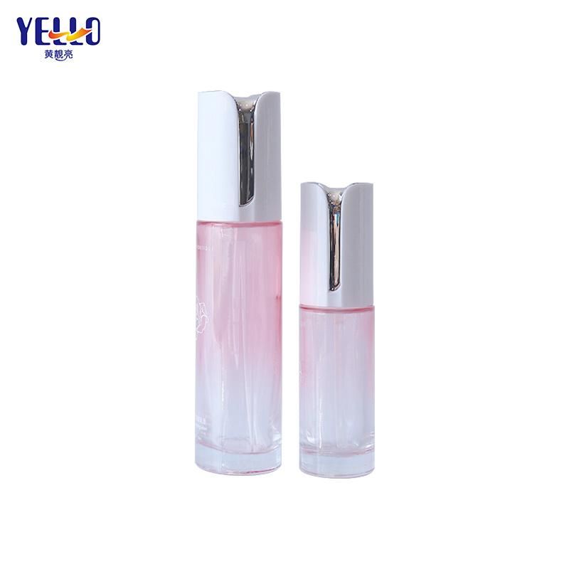 High Quality Packaging Series 120ml 100ml 40ml Pink Color Glass Toner Bottles