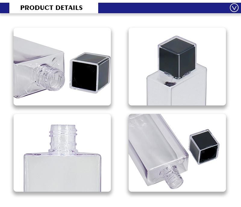 OEM 200ml 300ml Rectangle PETG Clear Custom Square Shampoo Bottles