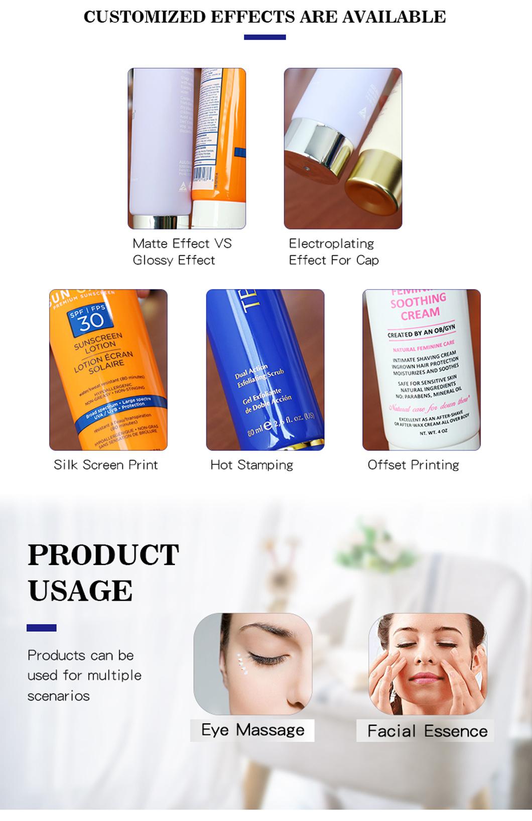 Refillable Cosmetic Containers Unique Design Plastic Electric Massage Eye Cream Tube