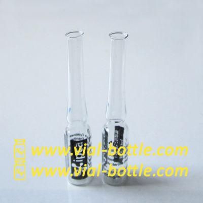 Clear Ampoule Vial with Black Printing 1ml ISO Bottle