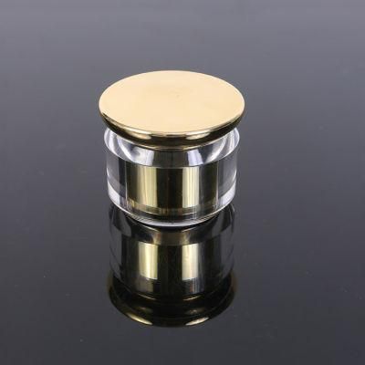 High Grade Cosmetic Bottle 15g 20g 30g 40g 50g Acrylic Cream Jar Shinny Gold Mushroom Bottle Crystal Bottle