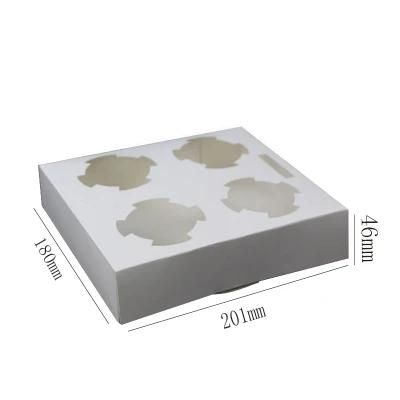 Custom Printed White Cardboard Paper Hot Drink Holder Box for coffee Packaging