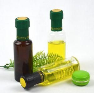 Empty Round Shape 100ml Olive Oil Glass Bottle Clear and Amber Glass Bottle