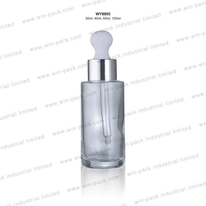 Winpack Cosmetic Glass Rubber Teat Dropper Bottle Solid Purple Color Outer Luxury Glass Dropper Bottle China Import Lotion Bottle Container 50ml