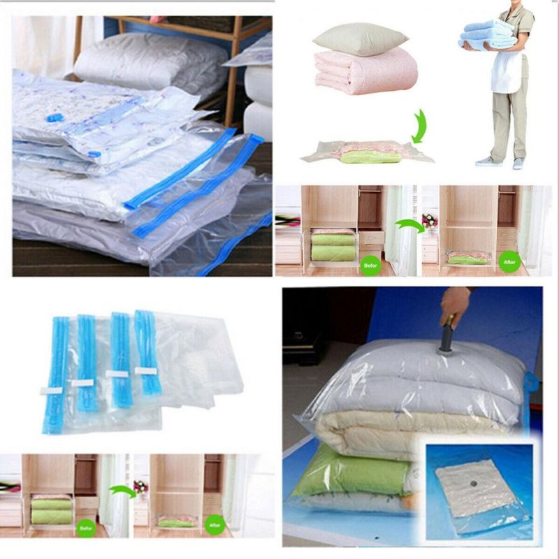 Space-Saving Vacuum Storage Plastic Bag for Home or Travel