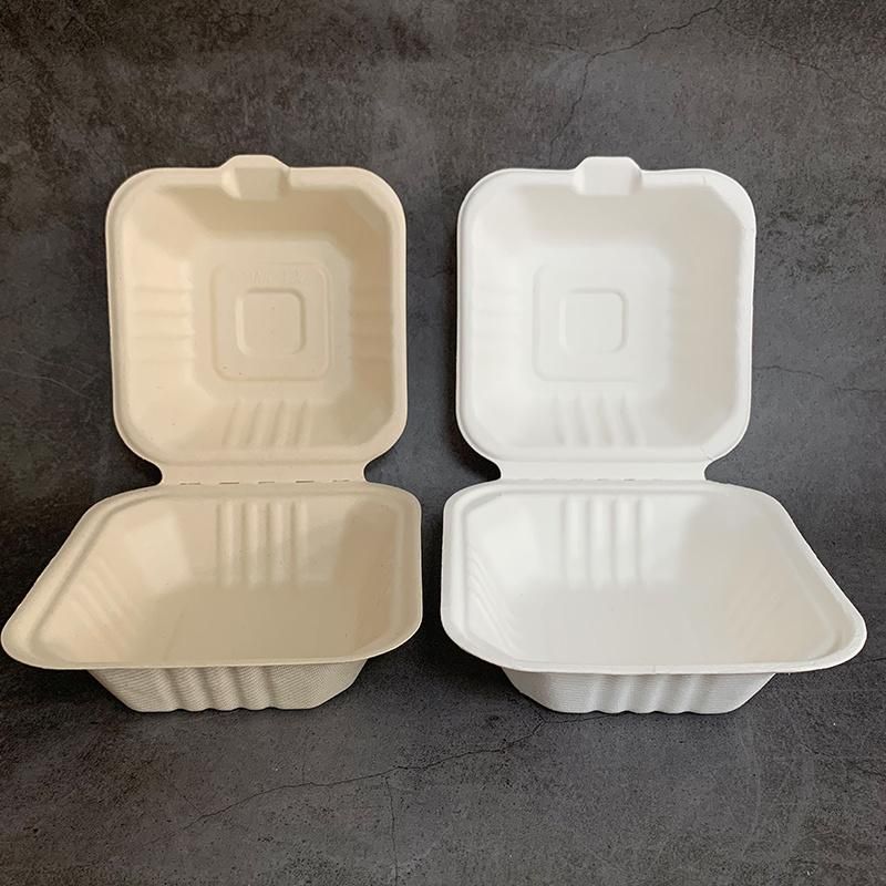 Eco Compostable 100% Biodegradable Envases Takeaway Disposable Packing Bento Lunch Bagasse Sugarcane Pizza Box