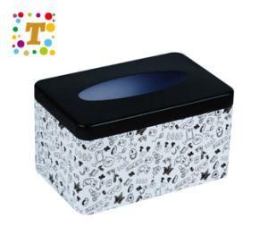 Support Customized Creative Car Tin Tissue Box Tin-Plate High Square Tissue Box