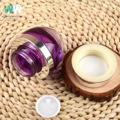 50g Round Glass Frosted Gradient Cream Jar for Skin Care