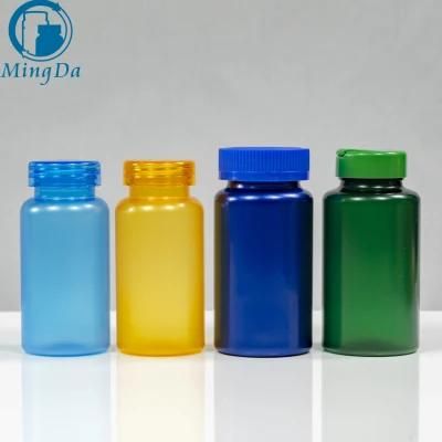 Food Grade PCR-Pet 38mm Neck Finished High Glossy Dietary Supplements Tablets Round Plastic Bottle