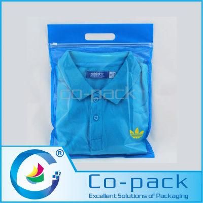 Custom Tranparent Plastic Bags with Hand-Hole for Shirt Packaging