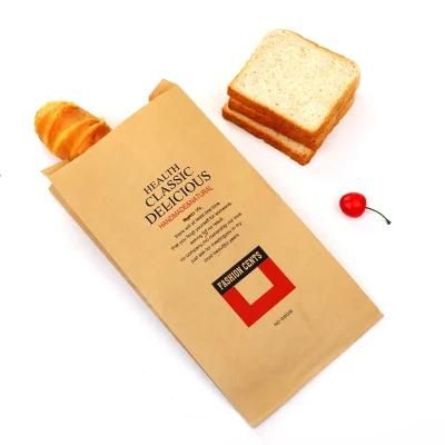 Food Packaging Bread Sandwich Hamburger PE Coated Paper Bag