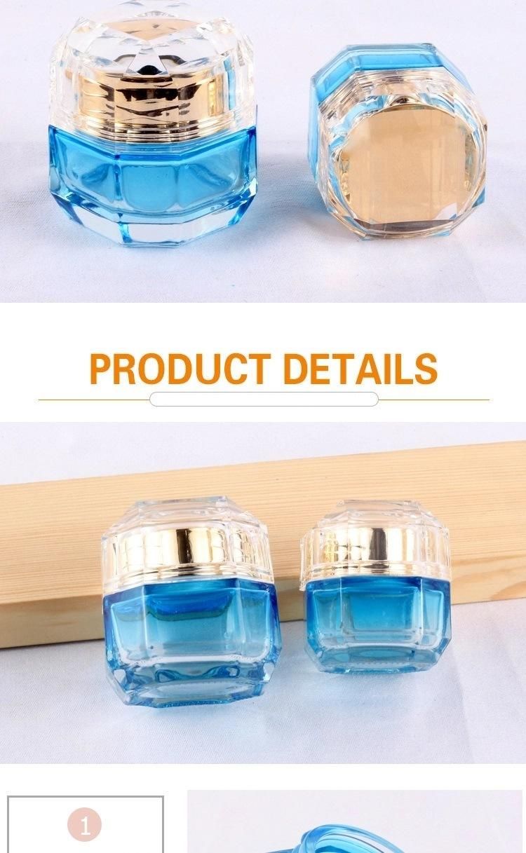 Luxury 30 Gram 50g Empty Cosmetic Container Face Cream Glass Jar Bottle with White Lid for Skin Care