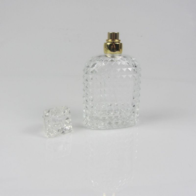 Fashion Shape Perfume Glass Bottle with Different Color Cap