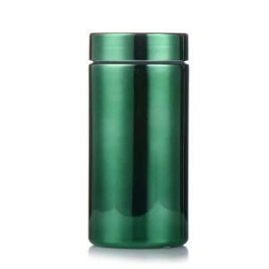 Golden Chromed Frost Plastic Canister for Sports Supplements