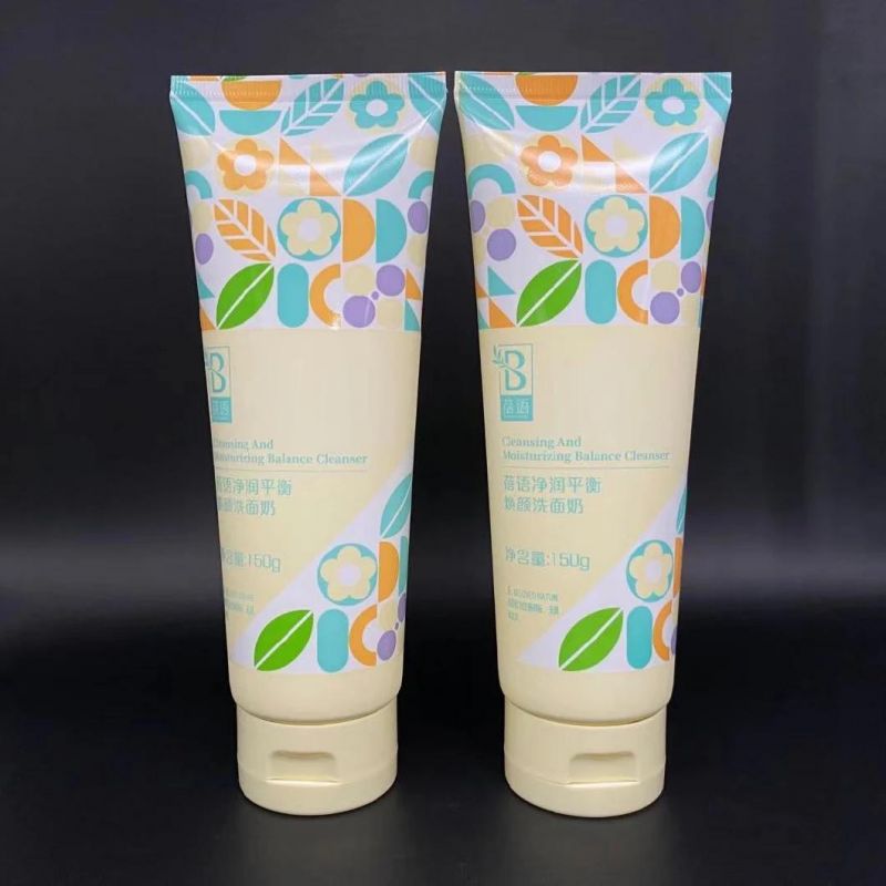 PE Empty Cosmetic Packaging Tubes Soft Plastic 100ml Face Wash Tube