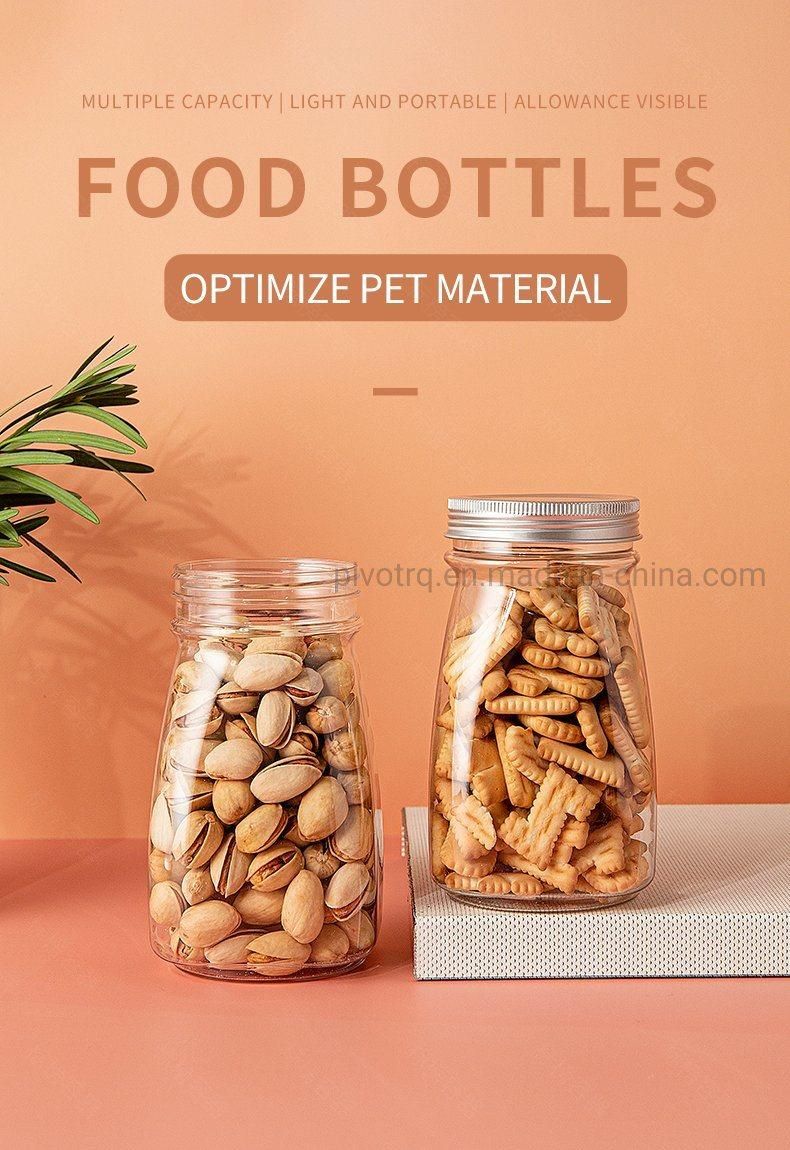 450ml 15oz Food Grade Empty Plastic Pet Bottles for Child Food Nuts Sweets Storage