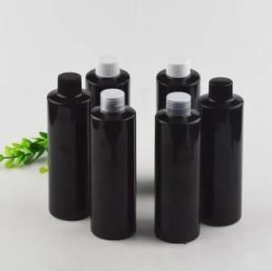 8oz Black Pet Plastic Black Make up Toner Water Empty Bottle with Screw Cap