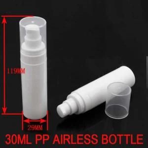 30ml White PP Aireless Face Cream/Lotion/Gel /Essential Oil Bottle/Container