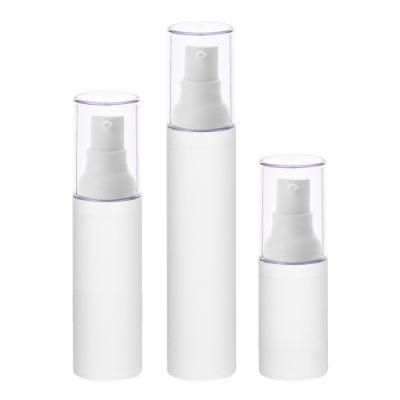 Factory Supply White Spray Pumb Plastic Bottle Round Plastic Bottle 15ml, 30ml, 50ml