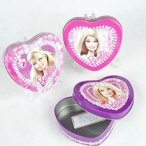 Custom Fancy Colored Gift Heart Tin Cake Can Bulk Cheap Chocolate Packaging Embossed Large Heart
