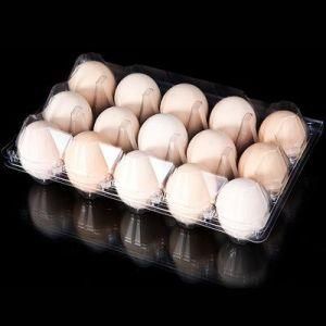 Plastic Clear 15 Holes Egg Tray