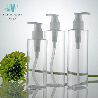 Hot Stamping Plastic Round Bottle with Lotion Pump