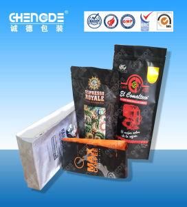 Side Gusset Coffee Bag with Valve, Stand up Zipper Valve Pouch for Coffee