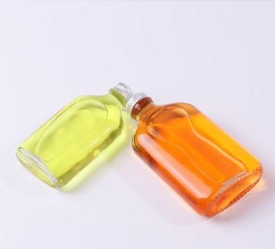 350ml Whiskey Water Juice Beverage Wine Flat Glass Bottle with Screw Cap