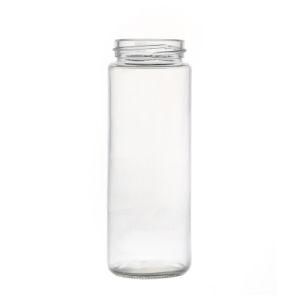 Factory Price Smooth Empty Clear Round Practical Glass Water Bottle 350ml