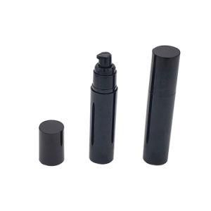 Airless Cosmetic Bottle 15ml 30ml 50ml Black Cosmetic Plastic Lotion Airless Pump Bottle