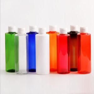 250ml Pet Plastic Cosmetic Toner Lotion Shampoo Bottle with Flip Cap