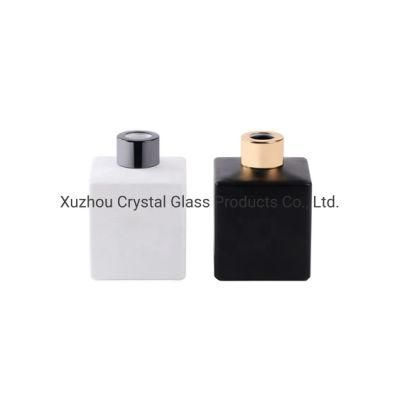 Classic Matte Black Whitesquare Reed Glass Diffuser Bottle Perfume Bottle