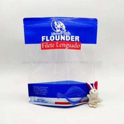 Frozen Fish Bag Stand up Zipper Printed Custom Logo Food Pouch Frozen Fish Packaging Bag Mylar Bag